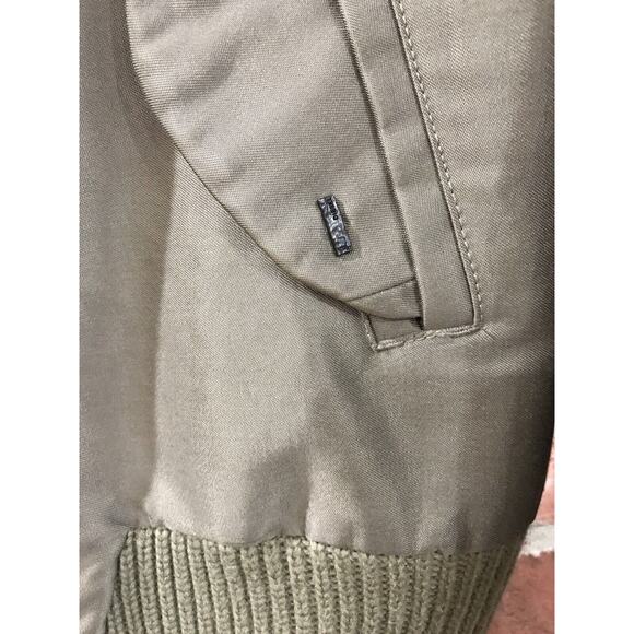 Diesel Black Gold Ribbed Trim Wool Blend Techno Fabric Jacket Large RARE $500 - Picture 2 of 10